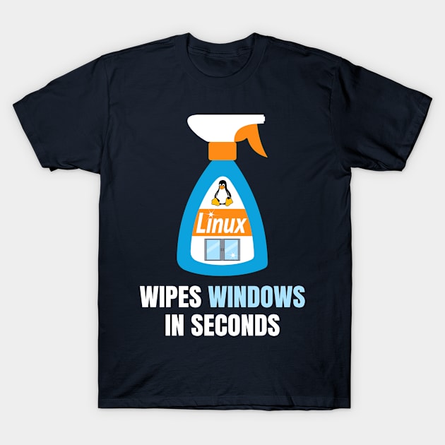 Funny Linux Cleaner T-Shirt by sqwear